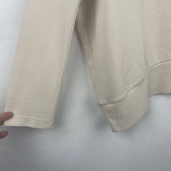 Clara Sun Woo Oatmeal Barrel Hem Relaxed Sweater Size Small - Picture 11 of 12